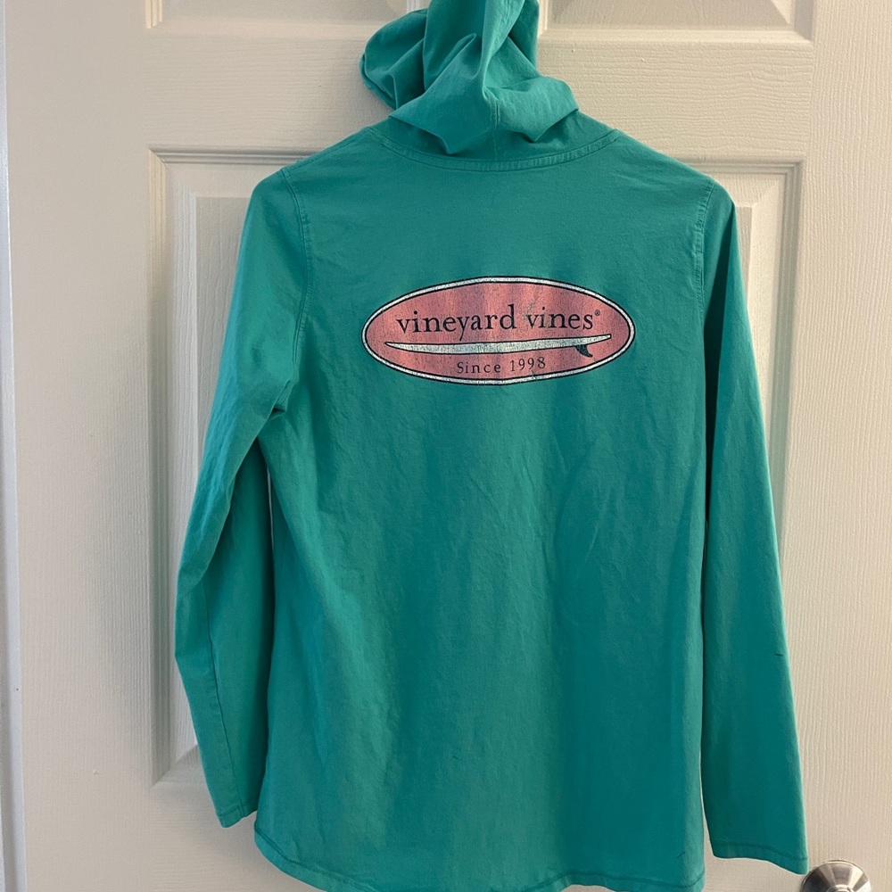 VINEYARD VINES LIGHTWEIGHT LONG SLEEVE T-SHIRT HOODIE LADIES SIZE SMALL